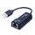 USB a RJ45 10/100 Mbps USB Ethernet Adapter Scheda di rete (nero)
