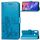 Custodia in pelle con motivo fiori pressati Lucky Clover per ASUS ZB633KL, con supporto e slot per schede e portafoglio e cinturino da polso (blu) Custodia in pelle con motivo fiori pressati Lucky Clover per ASUS ZB633KL, con supporto e slot per schede e portafoglio e cinturino da polso (blu)