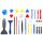 JF-8141 26 in 1 kit di attrezzi per smontaggio per riparazione spudger in metallo + plastica JF-8141 26 in 1 kit di attrezzi per smontaggio per riparazione spudger in metallo + plastica