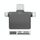NK-939C 3 in 1 USB a USB-C / Type-C + 8pin Docking Station multifunzionale (grigio)