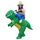 Costume da festa di Halloween con vestito in poliestere operato da dinosauro gonfiabile per adulti, altezza consigliata: 1,6-1,9 m (verde)