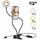 Trucco USB Selfie Anello luminoso con clip Supporto per telefono cellulare con staffa pigra, Con modalità a 3 luci, lampada da tavolo a LED con luminosità a 10 livelli, compatibile con iPhone / Android, per live streaming, KTV, trasmissione dal vivo, spet Trucco USB Selfie Anello luminoso con clip Supporto per telefono cellulare con staffa pigra, Con modalità a 3 luci, lampada da tavolo a LED con luminosità a 10 livelli, compatibile con iPhone / Android, per live streaming, KTV, trasmissione dal vivo, spet