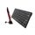 KM-808 Tastiera multimediale wireless 2,4 GHz + mouse penna ottica wireless con set ricevitore USB per computer PC laptop, consegna colore mouse a penna casuale (nero)