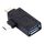 Adattatore USB-C / Type-C maschio + Micro USB maschio a USB 3.0 femmina (nero) Adattatore USB-C / Type-C maschio + Micro USB maschio a USB 3.0 femmina (nero)