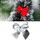12 pezzi decorazione albero di Natale fiocco floccato (argento)