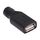 Connettore adattatore da USB femmina a 5,5 x 2,1 mm femmina