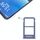 Per Meizu 16 Plus Vassoio scheda SIM + Vassoio scheda SIM (blu)