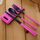 3 in 1 Set di bacchette per forchetta posate da tavola pieghevole in ABS 3 in 1 con scatola portaoggetti Set da tavola per escursionismo da campeggio all'aperto (rosa)