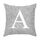 Lettere Federa 45 * 45 cm Fodera per cuscino in lino e cotone Federe decorative (A)