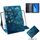 Custodia in pelle con vibrazione orizzontale motivo fiori di albicocca per Huawei MediaPad M5 Lite 10.1, con supporto, slot per schede e portafoglio Custodia in pelle con vibrazione orizzontale motivo fiori di albicocca per Huawei MediaPad M5 Lite 10.1, con supporto, slot per schede e portafoglio