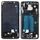 Per OnePlus 6 Alloggiamento frontale Cornice per cornice LCD con tasti laterali (Jet Black)