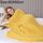 Coperta in poliestere fatta a mano alla moda, dimensioni: 60X60cm (gialla)