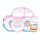 Piatto piano cartone animato in fibra di bambù per bambini (rosa)