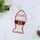 CX20223 Multifunzione a forma di pesce Calza natalizia Borsa regalo Coltello Forchetta Manica Decorazione pendente albero di Natale (Bianco)