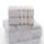Set da bagno con asciugamani in cotone scozzese 3 pezzi (grigio scuro)