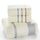 Set da bagno con asciugamani in cotone scozzese 3 pezzi (latteo)