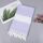 Asciugamano da bagno in cotone a righe con nappe da viaggio sottile da campeggio, sauna, spiaggia, palestra, coperta da piscina, assorbente facile da pulire (viola chiaro)