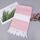 Asciugamano da bagno in cotone a righe con nappe da viaggio sottile da campeggio, sauna, spiaggia, palestra, coperta da piscina, assorbente, facile da pulire (rosa)