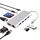 11 in 1 VGA + porta LAN + 4 x USB 3.0 + scheda SD / TF + HDMI + porta audio + adattatore USB-C / Type-C femmina a USB-C / Type-C HUB (argento)