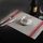 2 pezzi Tovagliette in PVC durevole Tovagliette per tazza da caffè intrecciate, dimensioni: 30x45 cm (rosso)