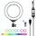 PULUZ 6,2 pollici 16 cm USB RGBW dimmerabile LED Anello Vlogging Fotografia Luci video con scarpa fredda Testa a sfera treppiede e telecomando (nero) PULUZ 6,2 pollici 16 cm USB RGBW dimmerabile LED Anello Vlogging Fotografia Luci video con scarpa fredda Testa a sfera treppiede e telecomando (nero)