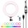 PULUZ 6,2 pollici 16 cm USB RGBW dimmerabile LED Anello Vlogging Fotografia Luci video con scarpa fredda Testa a sfera treppiede e telecomando (rosa)