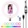 PULUZ 10,2 pollici 26 cm USB RGBW dimmerabile LED Anello Vlog Fotografia Luci video con testa a sfera treppiede, telecomando e morsetto per telefono (rosa)