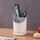 Creativo Multi-funzione Doppio Scaffale di Scarico Bacchette da Cucina Secchio di Stoccaggio Contenitore di Stoviglie Scatola di Immagazzinaggio, Colore: Grigio Chiaro