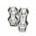 Morsetto per fune metallica a doppia clip con piastra in acciaio inossidabile 304 da 5 pezzi, specifica: M3, stile: doppia clip Morsetto per fune metallica a doppia clip con piastra in acciaio inossidabile 304 da 5 pezzi, specifica: M3, stile: doppia clip