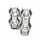 Morsetto per fune metallica a morsetto singolo con piastra in acciaio inossidabile 304, specifica: M10, stile: doppia clip Morsetto per fune metallica a morsetto singolo con piastra in acciaio inossidabile 304, specifica: M10, stile: doppia clip