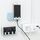 5 PCS Wall Sticking Phone Charging Holder Presa Forte adesivo appiccicoso Sopport Rack Mensola con ganci (blu)