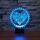 Lampada da tavolo con luce di visione a LED colorata a forma di cuore 3D, versione USB e batteria Lampada da tavolo con luce di visione a LED colorata a forma di cuore 3D, versione USB e batteria