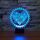 Lampada da tavolo con luce di visione a LED colorata a forma di cuore 3D, versione touch Lampada da tavolo con luce di visione a LED colorata a forma di cuore 3D, versione touch