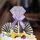 5 confezioni torta di diamanti compleanno carta inserita festa di nozze dessert decorazione della tavola forniture (viola)