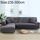 Divano All-inclusive Set universale Copridivano completo Aggiungi un pezzo di federa, dimensioni: quattro posti (235-300 cm) (grigio argenteo)