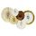 2 set di fiori abbronzanti con ventaglio di carta, decorazioni per feste di compleanno, colore: abbronzante 6 pezzi 2 set di fiori abbronzanti con ventaglio di carta, decorazioni per feste di compleanno, colore: abbronzante 6 pezzi