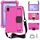 Per Galaxy Tab A 8.4 (2020) T307 Design a nido d'ape EVA + Materiale PC Guscio protettivo piatto anti caduta a quattro angoli con cinturino (RoseRed + Black) Per Galaxy Tab A 8.4 (2020) T307 Design a nido d'ape EVA + Materiale PC Guscio protettivo piatto anti caduta a quattro angoli con cinturino (RoseRed + Black)