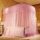 Zanzariera a pavimento in tubo di acciaio inossidabile a tre porte a forma di U, dimensioni: grassetto 25 mm 1,8 x 2,2 m (rosa)