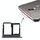 Vassoio per scheda nano SIM + vassoio per scheda micro SD per LG Stylo 5 / Q720 LM-Q720MS LM-Q720TSW Q720CS (nero)