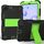 Per Samsung Galaxy Tab A 8.4 (2020) Custodia protettiva antiurto in silicone bicolore con supporto (nero + olivina) Per Samsung Galaxy Tab A 8.4 (2020) Custodia protettiva antiurto in silicone bicolore con supporto (nero + olivina)