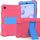 Per Samsung Galaxy Tab A 8.4 (2020) Custodia protettiva antiurto in silicone bicolore con supporto (rosa caldo + blu) Per Samsung Galaxy Tab A 8.4 (2020) Custodia protettiva antiurto in silicone bicolore con supporto (rosa caldo + blu)