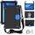 Per Huawei Media M5 Lite 8.4 / M6 8.4 Design a nido d'ape EVA + Materiale PC Guscio protettivo piatto anti caduta a quattro angoli con cinturino (nero + blu) Per Huawei Media M5 Lite 8.4 / M6 8.4 Design a nido d'ape EVA + Materiale PC Guscio protettivo piatto anti caduta a quattro angoli con cinturino (nero + blu)