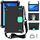 Per Huawei Media M5 Lite 8.4 / M6 8.4 Design a nido d'ape EVA + Materiale PC Guscio protettivo piatto anti caduta a quattro angoli con cinturino (nero + acqua) Per Huawei Media M5 Lite 8.4 / M6 8.4 Design a nido d'ape EVA + Materiale PC Guscio protettivo piatto anti caduta a quattro angoli con cinturino (nero + acqua)