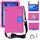 Per Huawei Media M5 Lite 8.4 / M6 8.4 Design a nido d'ape EVA + Materiale PC Guscio protettivo piatto anti caduta a quattro angoli con cinturino (RoseRed + Blue) Per Huawei Media M5 Lite 8.4 / M6 8.4 Design a nido d'ape EVA + Materiale PC Guscio protettivo piatto anti caduta a quattro angoli con cinturino (RoseRed + Blue)