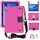 Per Huawei Media M5 Lite 8.4 / M6 8.4 Design a nido d'ape EVA + Materiale PC Guscio protettivo piatto anti caduta a quattro angoli con cinturino (RoseRed + Black) Per Huawei Media M5 Lite 8.4 / M6 8.4 Design a nido d'ape EVA + Materiale PC Guscio protettivo piatto anti caduta a quattro angoli con cinturino (RoseRed + Black)