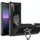 Per Sony Xperia 10 II Custodia protettiva in fibra di carbonio con supporto per anello rotante a 360 gradi (nero) Per Sony Xperia 10 II Custodia protettiva in fibra di carbonio con supporto per anello rotante a 360 gradi (nero)