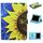 Per tablet universale da 10 pollici Custodia in pelle a ribaltamento orizzontale con cuciture colorate con supporto e slot per schede e striscia antiscivolo (girasole) Per tablet universale da 10 pollici Custodia in pelle a ribaltamento orizzontale con cuciture colorate con supporto e slot per schede e striscia antiscivolo (girasole)