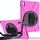 Per Huawei Matepad Custodia protettiva in silicone colorato antiurto da 10,4 pollici + PC con supporto e tracolla, tracolla e slot per penna (rosa rossa) Per Huawei Matepad Custodia protettiva in silicone colorato antiurto da 10,4 pollici + PC con supporto e tracolla, tracolla e slot per penna (rosa rossa)