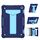 Per Amazon Kindle Fire HD 8 2020 / Fire 8 Plus Staffa a forma di T Colore a contrasto Custodia protettiva antiurto per PC + tablet in silicone (Navy + Blu) Per Amazon Kindle Fire HD 8 2020 / Fire 8 Plus Staffa a forma di T Colore a contrasto Custodia protettiva antiurto per PC + tablet in silicone (Navy + Blu)