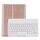 ST870S Per Samsung Galaxy Tab S7 T870 / T875 11 pollici 2020 Custodia in pelle con tastiera Bluetooth rimovibile ultrasottile con supporto, funzione sleep e retroilluminazione (oro rosa)